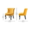 Grenier Fabric Slipper Chair in Yellow Color