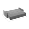 Alta 3 Seater Pull Out Sofa cum Bed  in Grey Colour