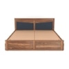 Nikos Sheesham Wood King Size Bed With Drawer Storage In Teak Finish