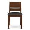 Cabalo Solid Wood Dining Chair Set Of 2 In Dark Walnut Finish