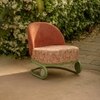 Dastoori Stainless Steel Outdoor Lounge Chair in Beige Colour