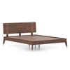 Saar Teak Wood Queen Size Non Storage Bed In Espresso Teak Finish
