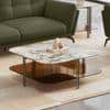 Paloma Square Marble Coffee Table in Saturn Spanish Ceramic Finish