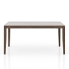 Emry Rectangular Aurora Pearl Ceramic 6 Seater Dining Table In Danish Walnut Finish