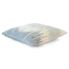 Wave Vanilla Grey Melange  And Natural Cotton Knitted Jacquard Cushion Cover 16X16 Inches