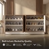 Alex 18 Pair Shoe Rack in Classic Walnut Finish