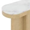 Vela Solid Wood and Banswara Console Table In White ash Finish