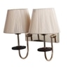 Eliante Cloth Shade Wall Lights Mild Steel & Fabric Material Gold & Golden Finish