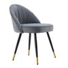 Momence Metal Accent Chair in Grey Colour