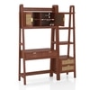Strava Solid Wood and Cane Study and bookshelf with in Honey Finish