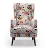Genoa Wing Chair in  Floral Colour