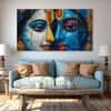 The Castle Decor Radha Krishna Wall Painting Wooden Framed 27x48 Inch (Style 7)