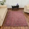Multicolor Abstract Machine Made Polyester 5 X 7 Feet Carpet