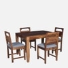 Charlie 4 Seater Dining Set In Dual Tone Finish