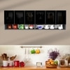 Aluminium Black Profile 6 Tinted Glass Handless Shutter  In Slate Grey Finish