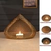 Triangle inspired Antique Moroccan Lantern in Gold Colour