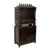 D'Dass White Mdf and Sheesham Wooden Temple With Cabinet For Pooja