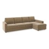 Apollo Sofa (Colour : Fawn Velvet, Cushion : Hard, Back Type : Regular, Seating Capacity : Right Aligned 3 Seater + Right Aligned Chaise)