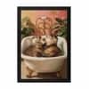 The Castle Decor Cute Otters Bathtub Bathroom Wall Art 8x12 Inch
