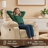 Helios Motorised Recliner Chair for with Rocking Revolving Premium Soft Suede Fabric 1 Seater Chair - Beige