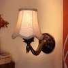 Devansh Gold Antique Wall Mounted Lamp With Beige Jute Shade