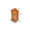 shravya engineered wood prayer unit in teak finish