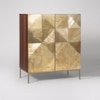 Nazca Solid Wood Cabinet in Gold Finish