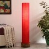 Carney Red Cotton Shade Floor Lamp