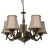 Devansh Gold Wall Mounted Lamp With Off-White Cotton Shade