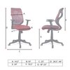Zeeazyana Mid Back Ergonomic Chair in Red Colour