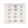 Cats Embroidered Cotton Cushion Cover