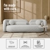 Lavishlounge Wood 3 Seater With Upholstery Non Storage Sofa In White Colour