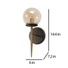 Eliante Modern Wall Lights Mild Steel & Glass Material Brown, Gold & Champaign Finish
