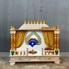 D'Dass White Sheesham and Mdf Wooden Temple For Pooja In Home and Office