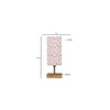 Forster Multicolor cotton table lamp with Square Natural Wood Base