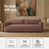 Cozychic Wood 3 Seater With Upholstery Non Storage Sofa In Red Colour