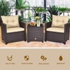 Carry Bird Wicker Patio Furniture Outdoor Balcony Chairs In Red Colour