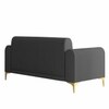 Veniza Velvet 2 Seater Sofa In Dark Grey Colour