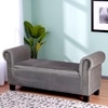 Queens Sheesham Wood Accent 2 Seater Couch Bench With Storage In Iron