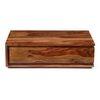 Vector Rectangular Solid Wood Coffee Table In Teak Finish