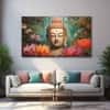 The Castle Decor Lord Buddha Meditation Wall Art Framed Painting 27x48 Inch (Style 16)