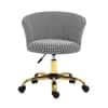 Doe Buck Paolo Grey Houndstooth Upholstered Swivel Office Chair