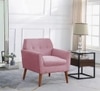 Thomas Fabric Lounge Chair in Pink Colour