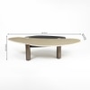 Chap Marble Coffee Table In Brass  Finish