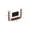 Estoye Engineering Wood Wall Mount TV Entertainment Unit Set Top Box Stand/TV Cabinet with Shelves for Books & Décor Display Unit, Ideal for 55” (Brown Maple)