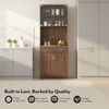 Hubert 4 Door Tall Display Cabinet in Classic Walnut Finish