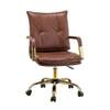 Doe Buck Marlon Modern Brown Faux Leather Office Chair