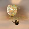 Devansh Metal Electric Wall Light in Gold Colour with Multicolor Shade Count of 1 Light