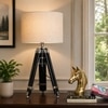 Elwin Natural Lenin Shade Table Lamp