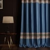 Stoa Paris Satin Window Curtain, 70% Blackout Curtains,   Privacy Lining, Pack of 1, Versailles - Celestial Blue